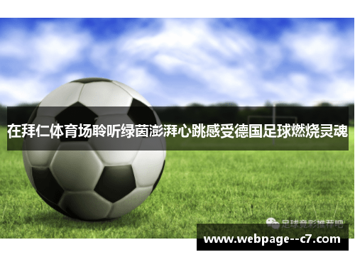 在拜仁体育场聆听绿茵澎湃心跳感受德国足球燃烧灵魂