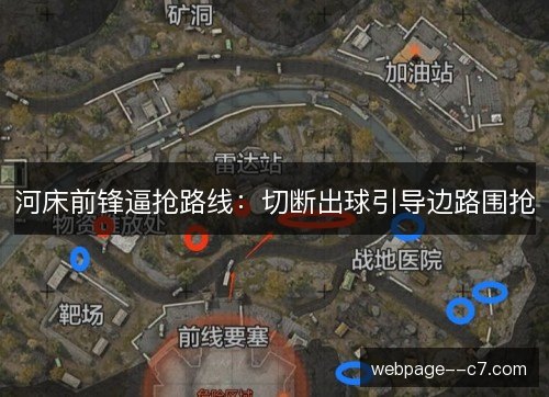 河床前锋逼抢路线：切断出球引导边路围抢